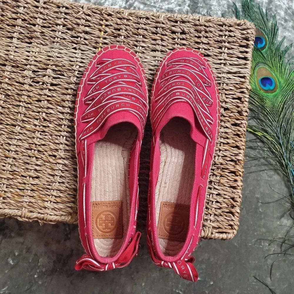 Tory Burch Logo Grosgrain Espadrilles‎